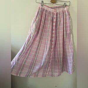 Vintage charro Pink Striped Women's Skirt. Love this!!